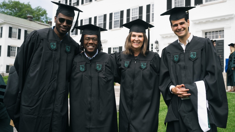 photo of graduates, all of the thesis award winners 