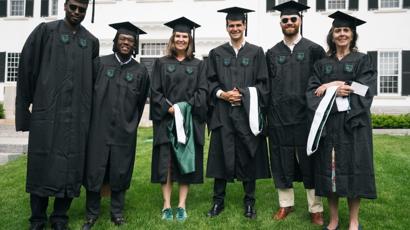 students in regalia at investiture 